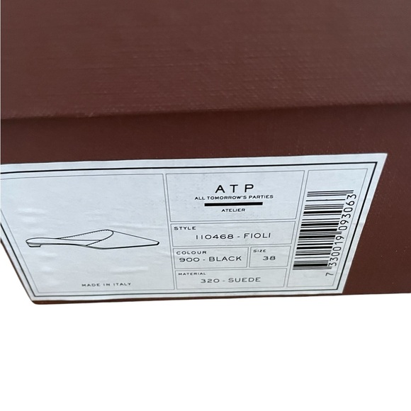 ATP ALL TOMORROW’S PARTIES ATELIER Black Suede Mule Flats - Picture 16 of 16